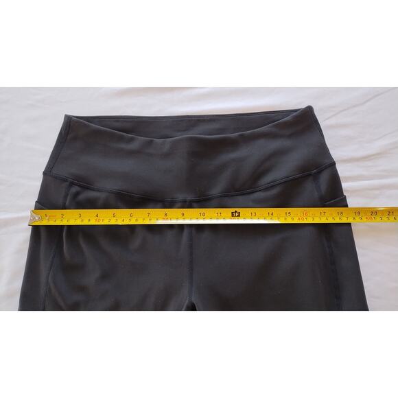 Women compressive Pockets Leggings Wide Flat Waistband Black Size 2XL - Picture 8 of 12